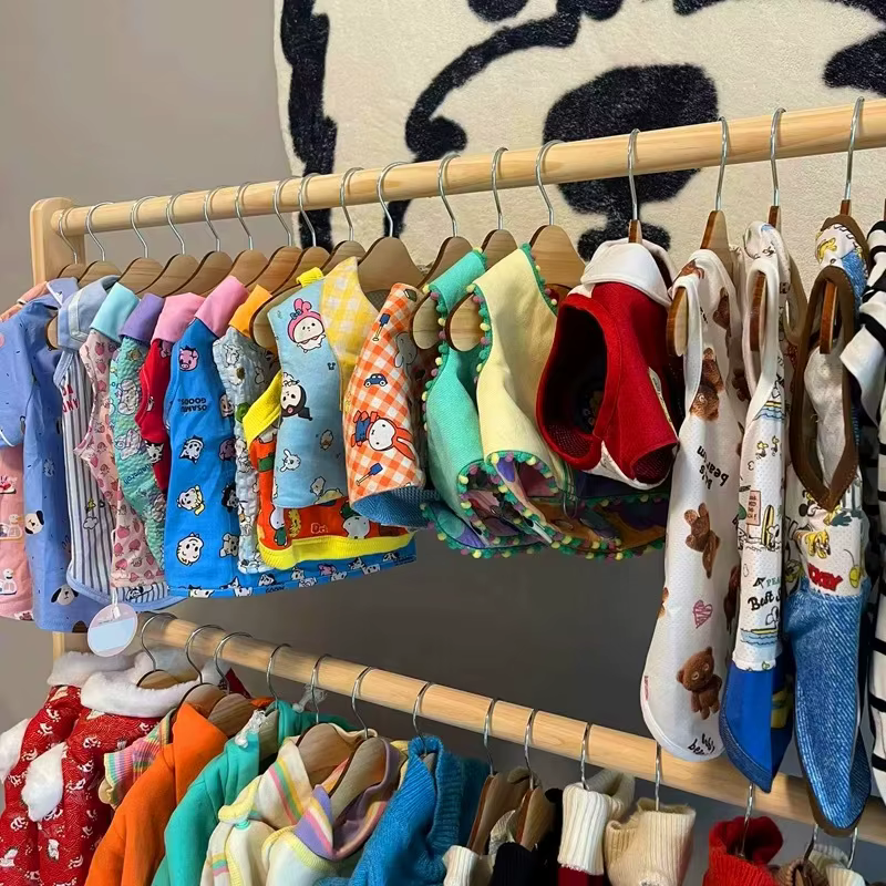 Perchero de pie de madera maciza para gatos y perros, balcón