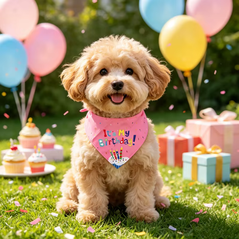 Pañuelo triangular para perros y gatos – Complemento de fiesta