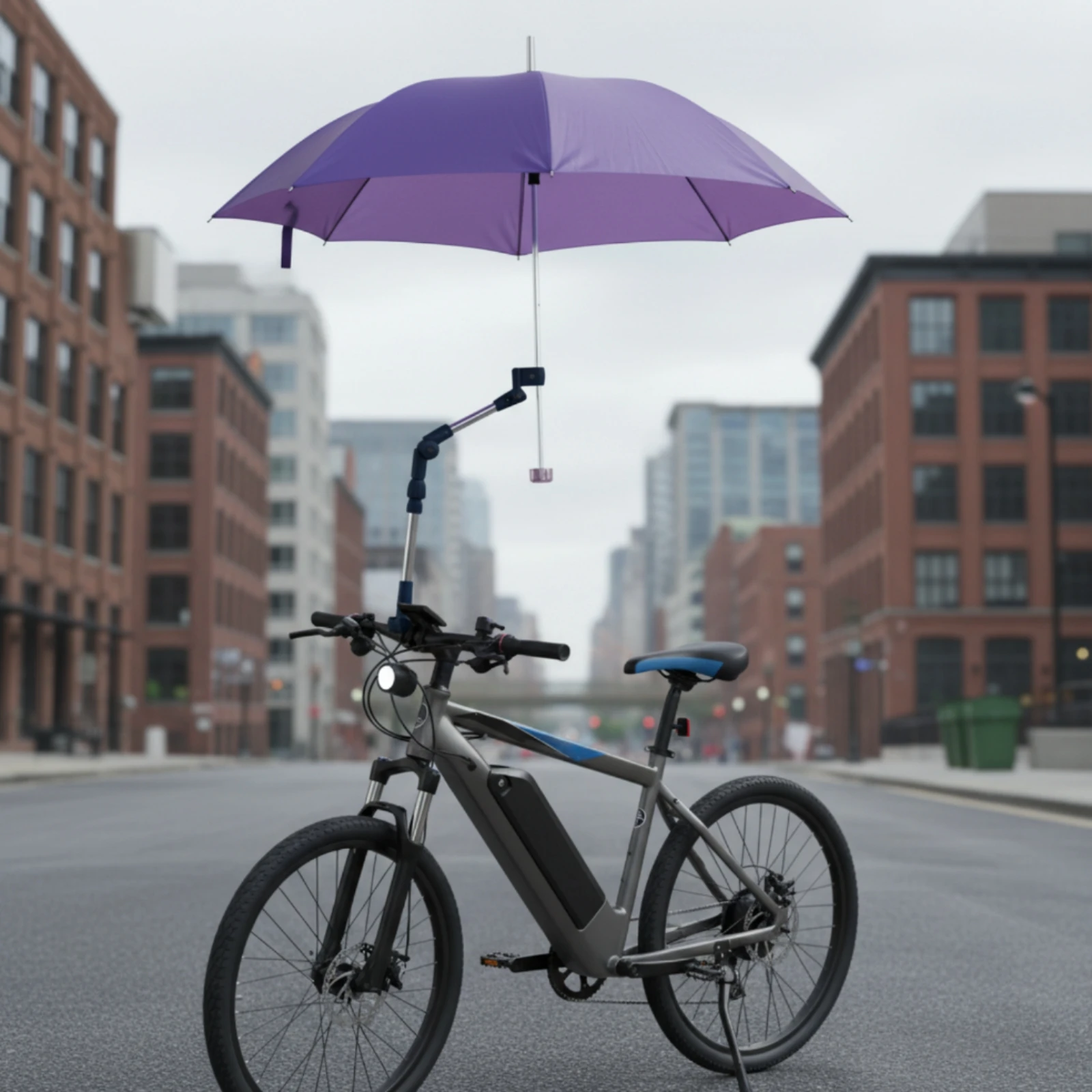 Soporte sombrilla bicicleta eléctrica, lluvia para paseo con perro - imagen 2
