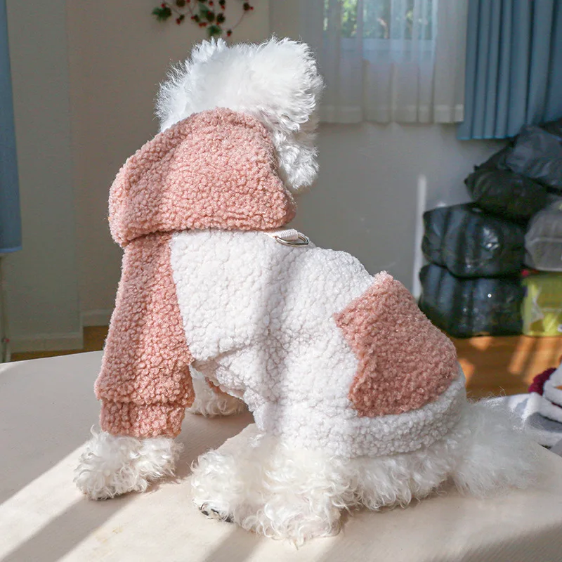 Sudadera de felpa para mascotas en tono cálido