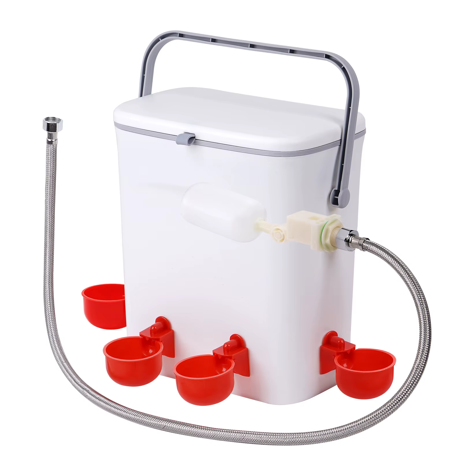 Kit alimentación y bebida para aves de corral – Cubo, cuencos, bola y tubo - imagen 5