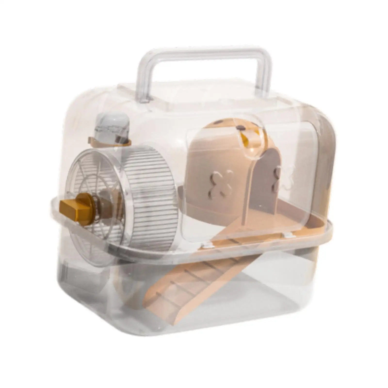 Transportín para hamster con diseño transparente y ventilación