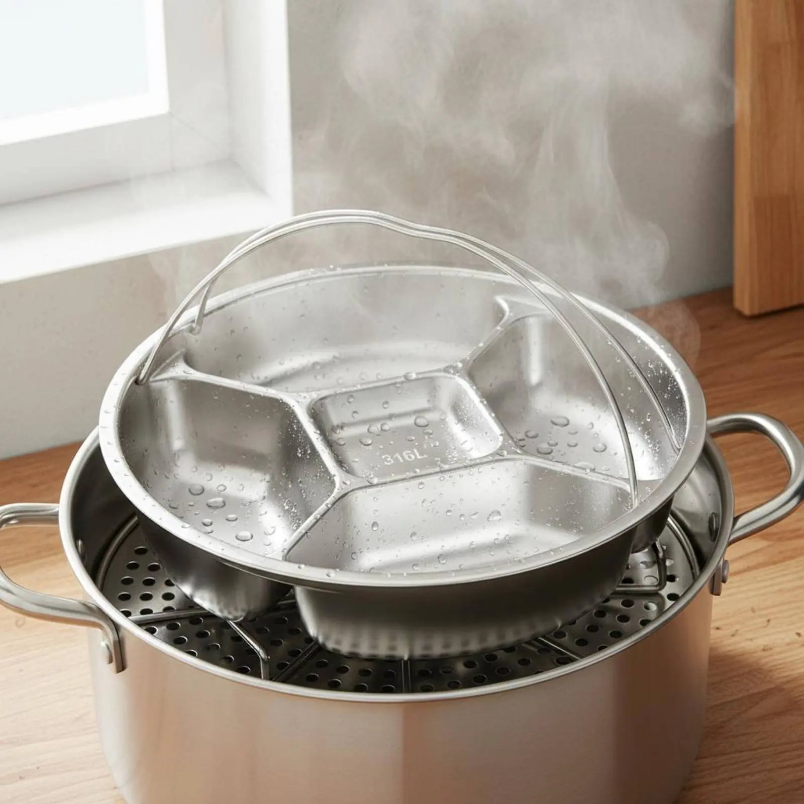Plato de vaporización para cocinar al vapor comida de gato y perro - imagen 3