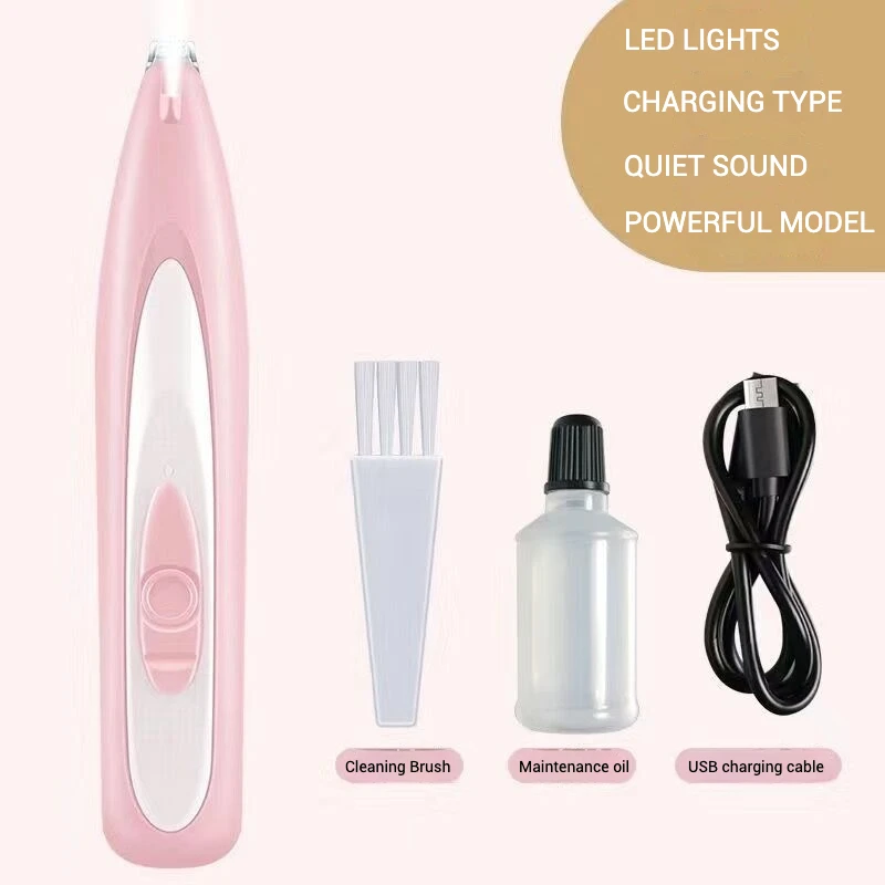 Cortapelos recargable para perros y gatos con luz LED