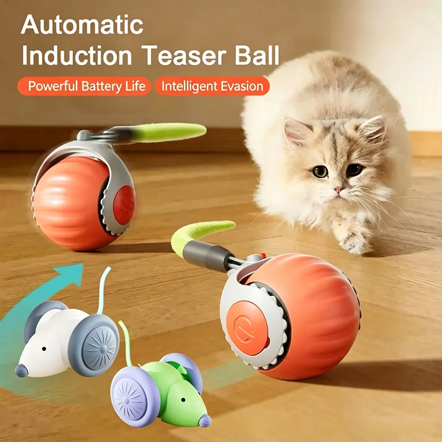 Pelota interactiva automática para gatos y cachorros – Recargable USB - imagen 3