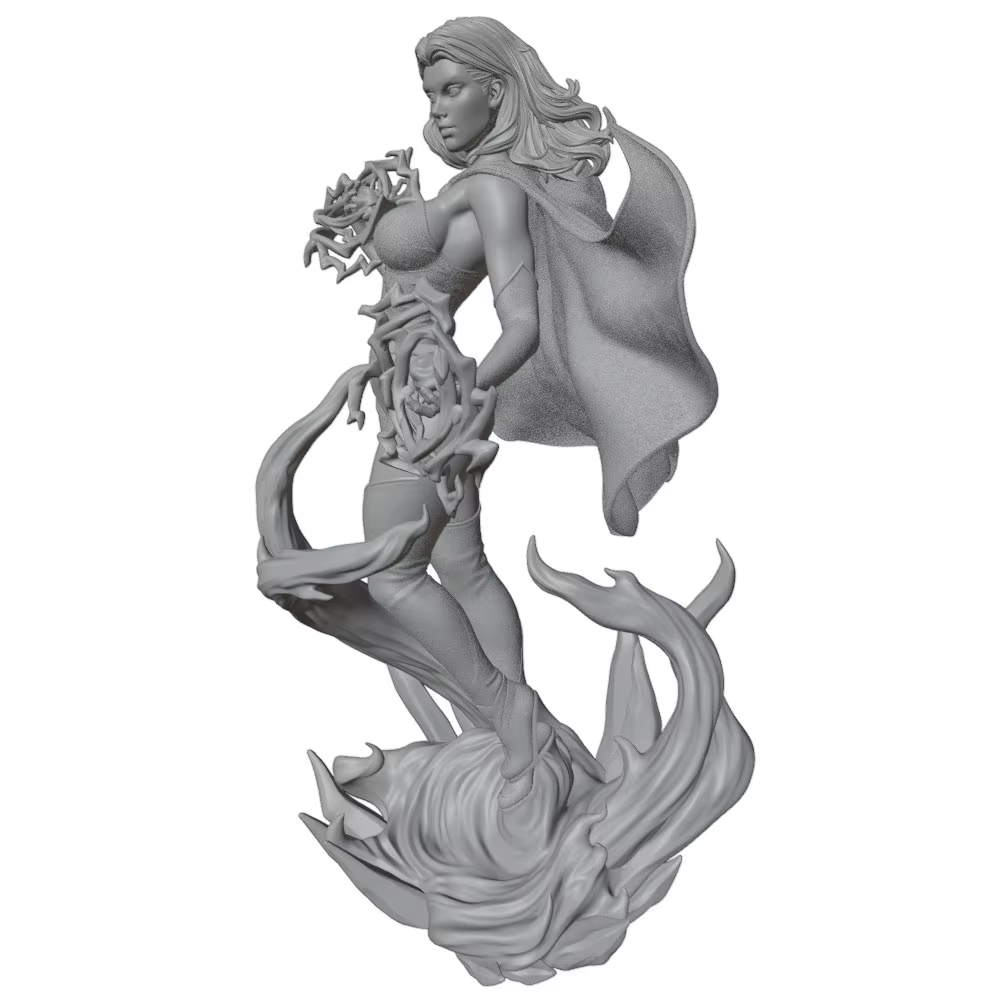 Kit resina figura femenina 1/24 75mm GK impreso 3D gris sin montar ni pintar - imagen 5