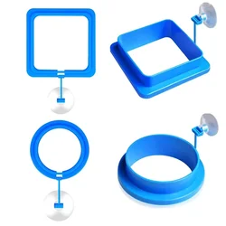Anillo flotante comedero acuario con ventosa fija para guppys