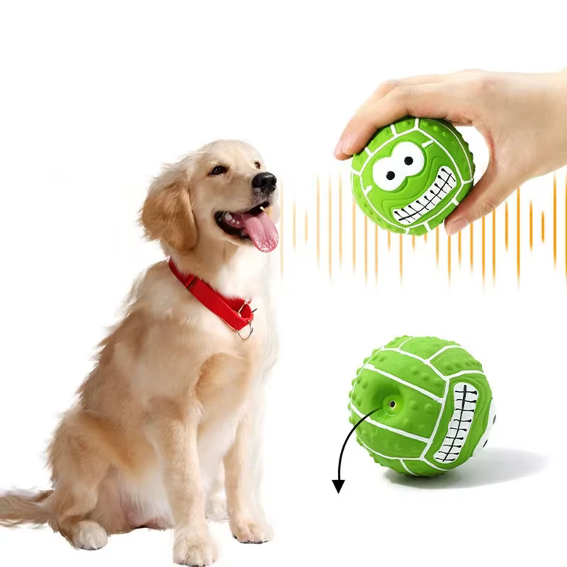 Pelota de látex sonriente para perros – Limpia dientes molares - imagen 4