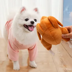 Juguete de peluche con sonido de pollo asado para perros y gatos