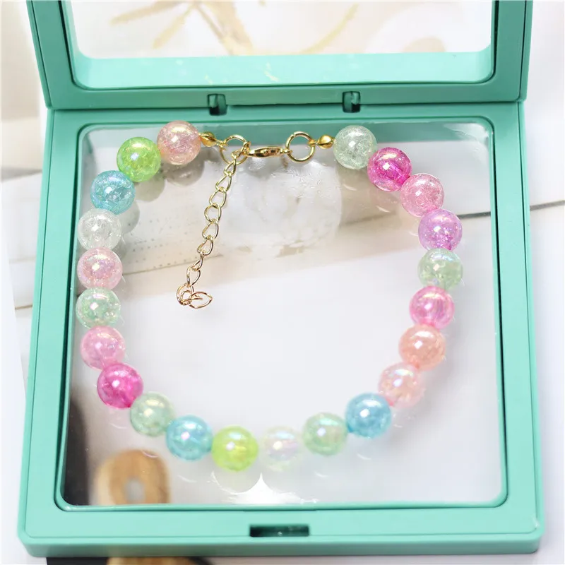 Collar personalizable para gatos y perros con cuentas rosadas - imagen 2