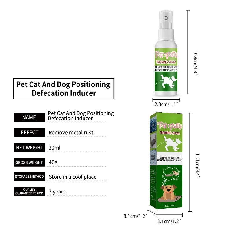 Spray inductor para cachorros en uso