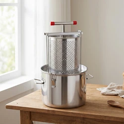 Prensa jugo manual acero inoxidable con contenedor – Extractor mesa