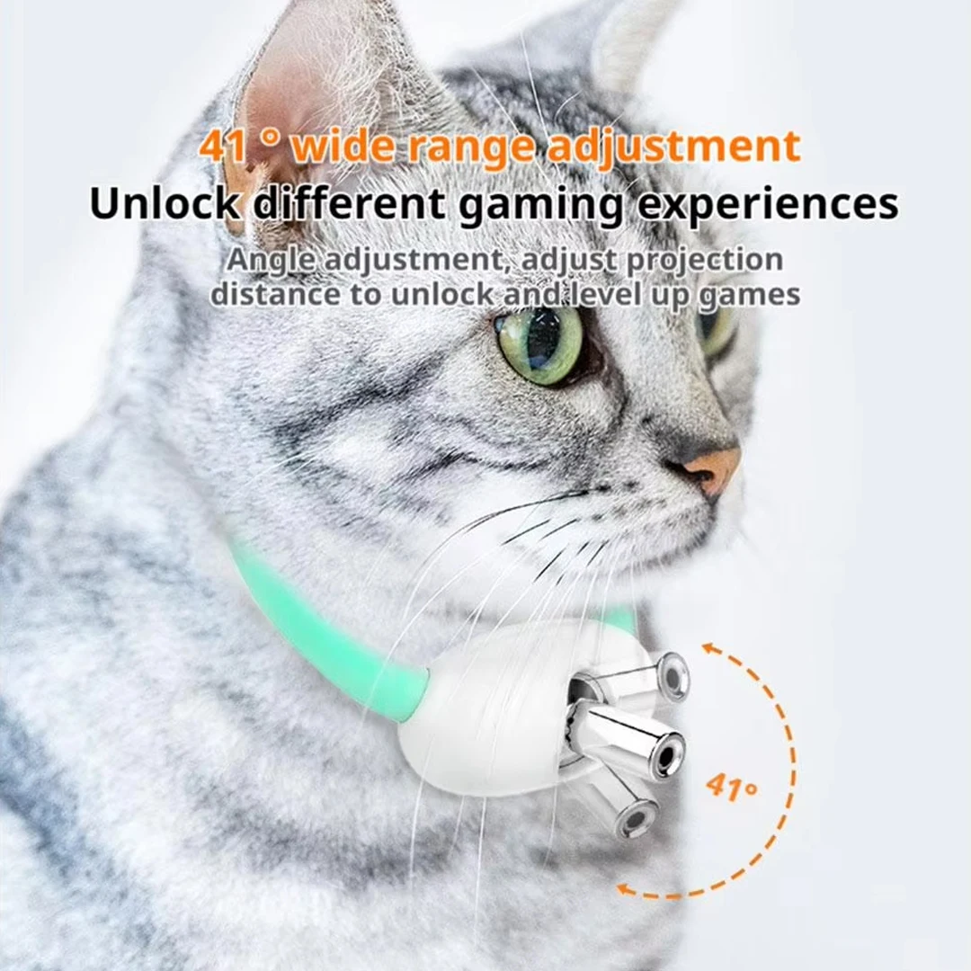 Collar láser recargable: juguete interactivo para gatos con IR - imagen 3