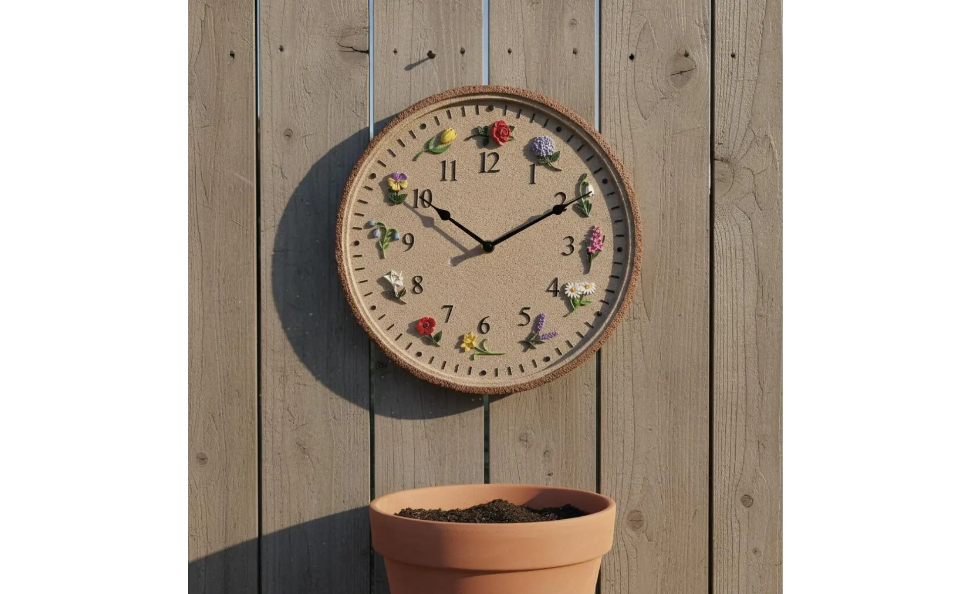 Reloj de pared con efecto 3D floral