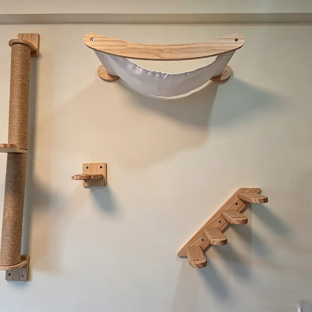 Rascador trepador de cuerda para gatos montado en pared con sisal - imagen 5