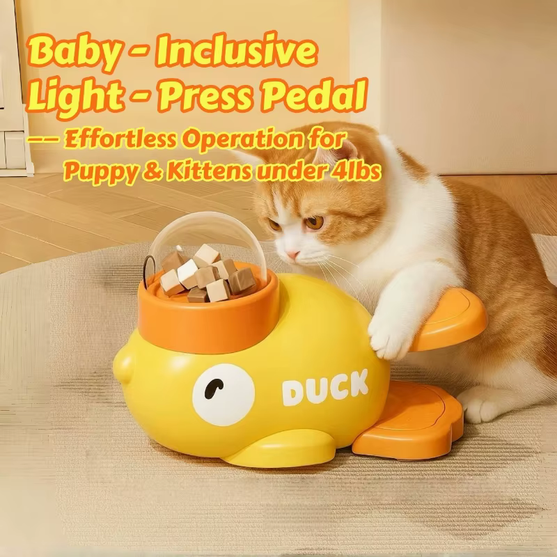 Comedero lento para perros y gatos – Juguete dispensador pato