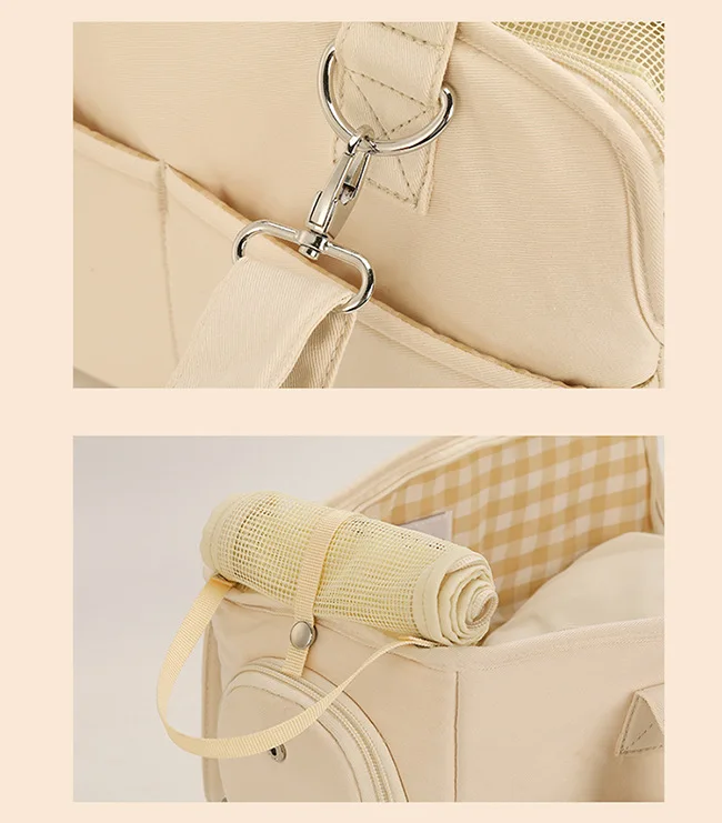 Interior acolchado del bolso para gatos