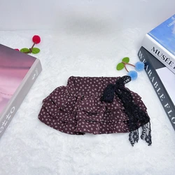 Vestido vaquero con tirantes perritos y cachorros – Falda abullonada