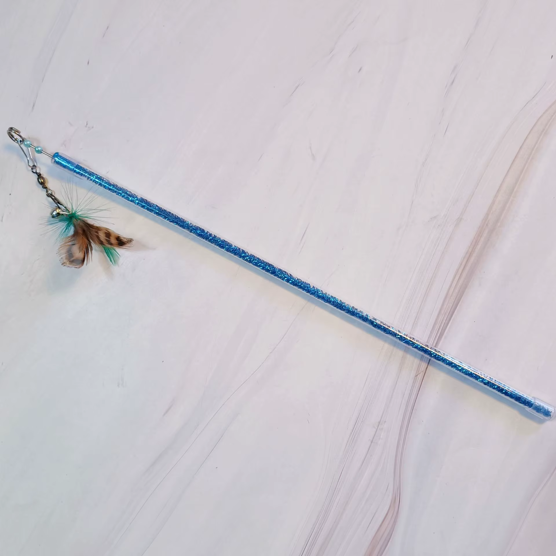 Set de juguetes interactivos para gatos con plumas y simulación de insectos - imagen 5