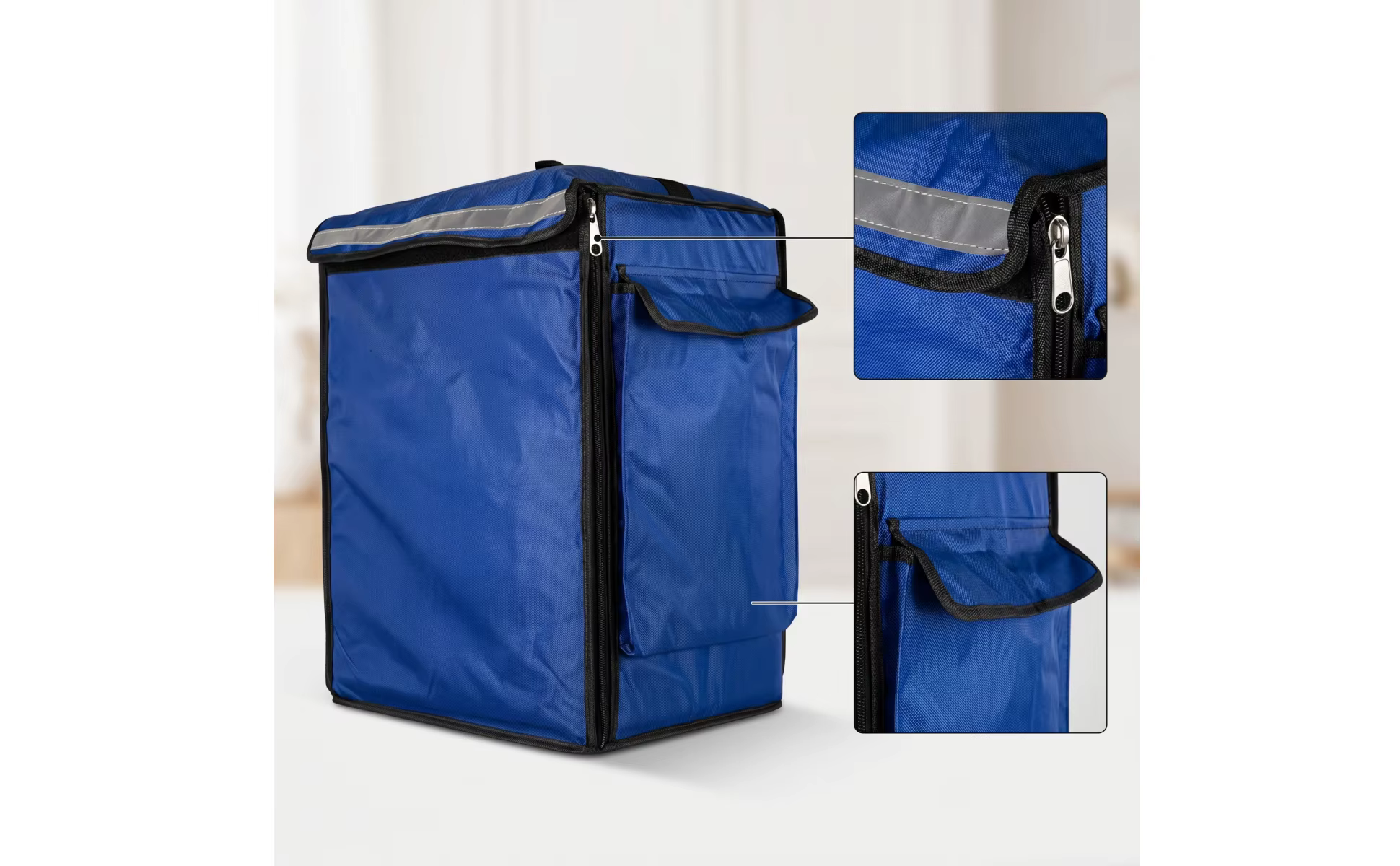 Bolsa con diseño rectangular y refuerzos para uso diario