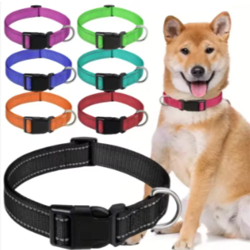 Collar reflectante para perro de nailon con tracción ajustable - imagen 5