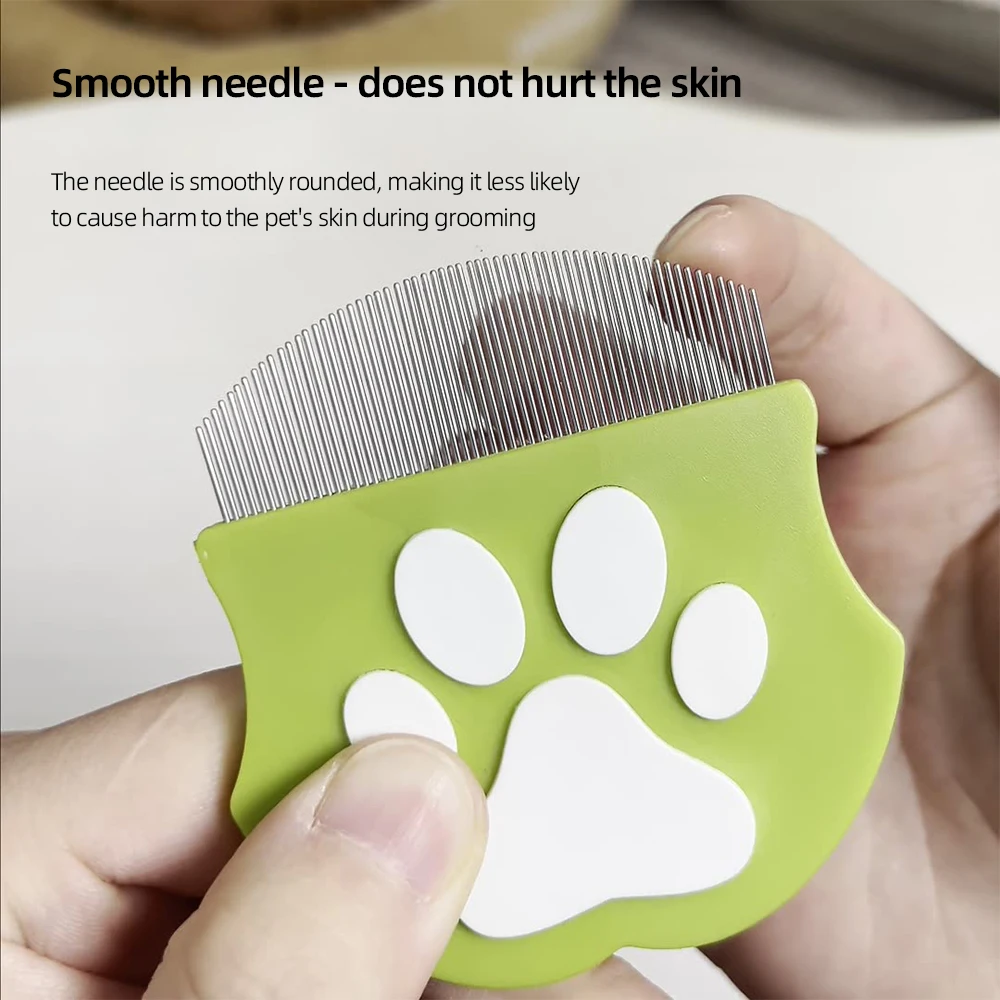 Peine antipulgas curvo para gatos y perros: desenreda sin tirones