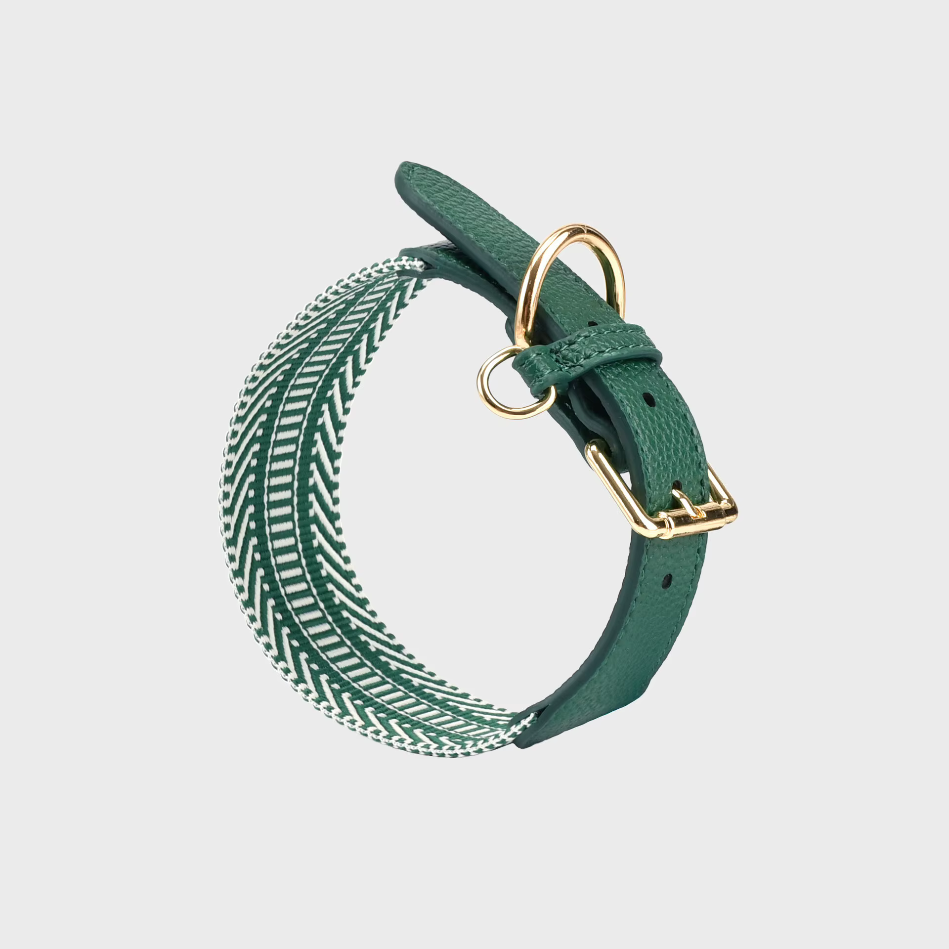 Collar y correa para perro estilo bohemio con ribete de cuero genuino - imagen 2