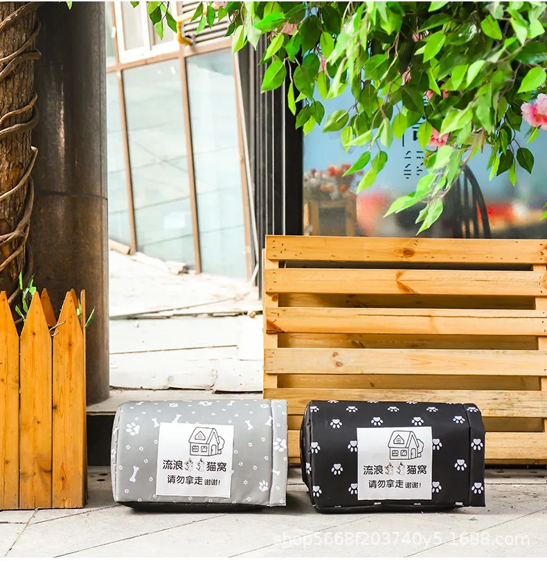 Nido impermeable para gato callejero