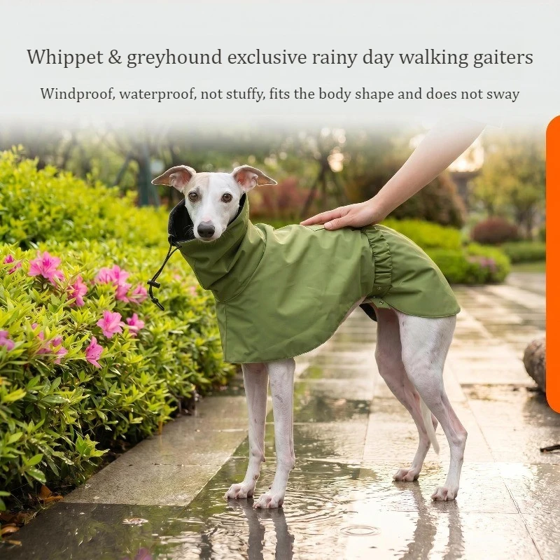 Impermeable para perros con cuello ajustable