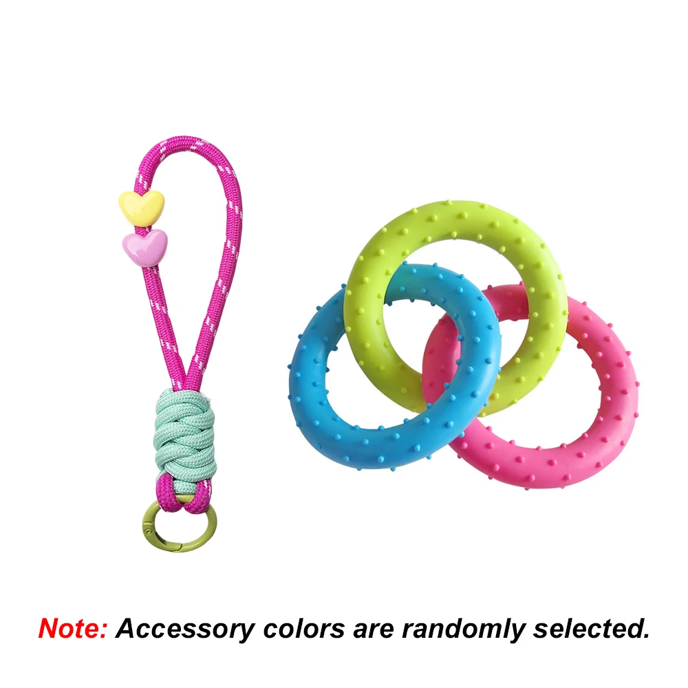 Set juguetes hámster sirio: columpio, escalera y anillos masticables
