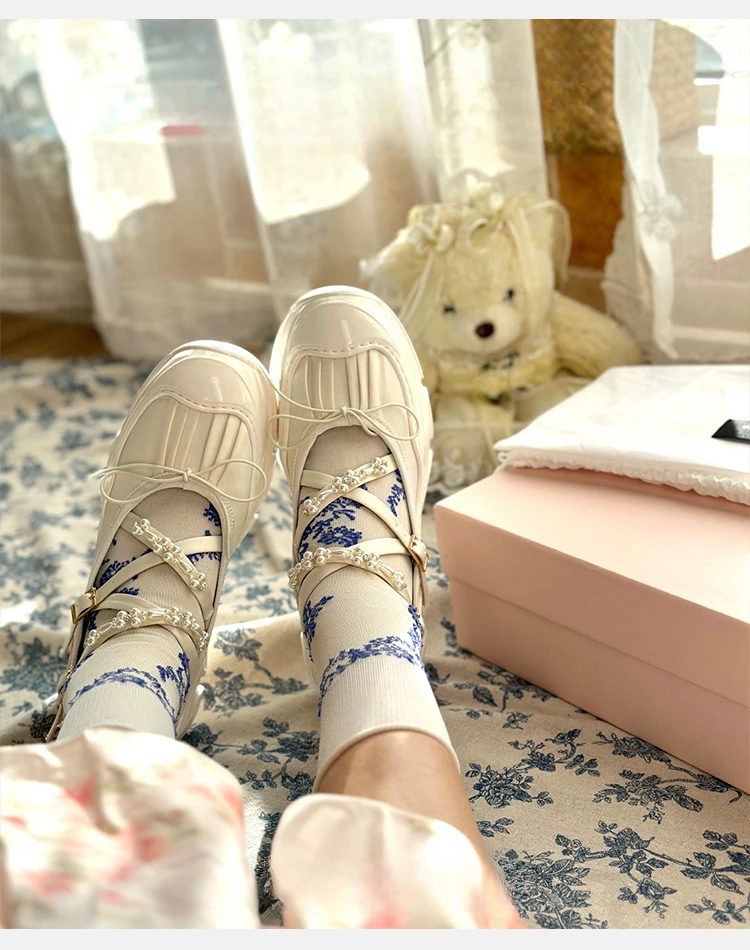 Zapatos Mary Jane vista desde arriba