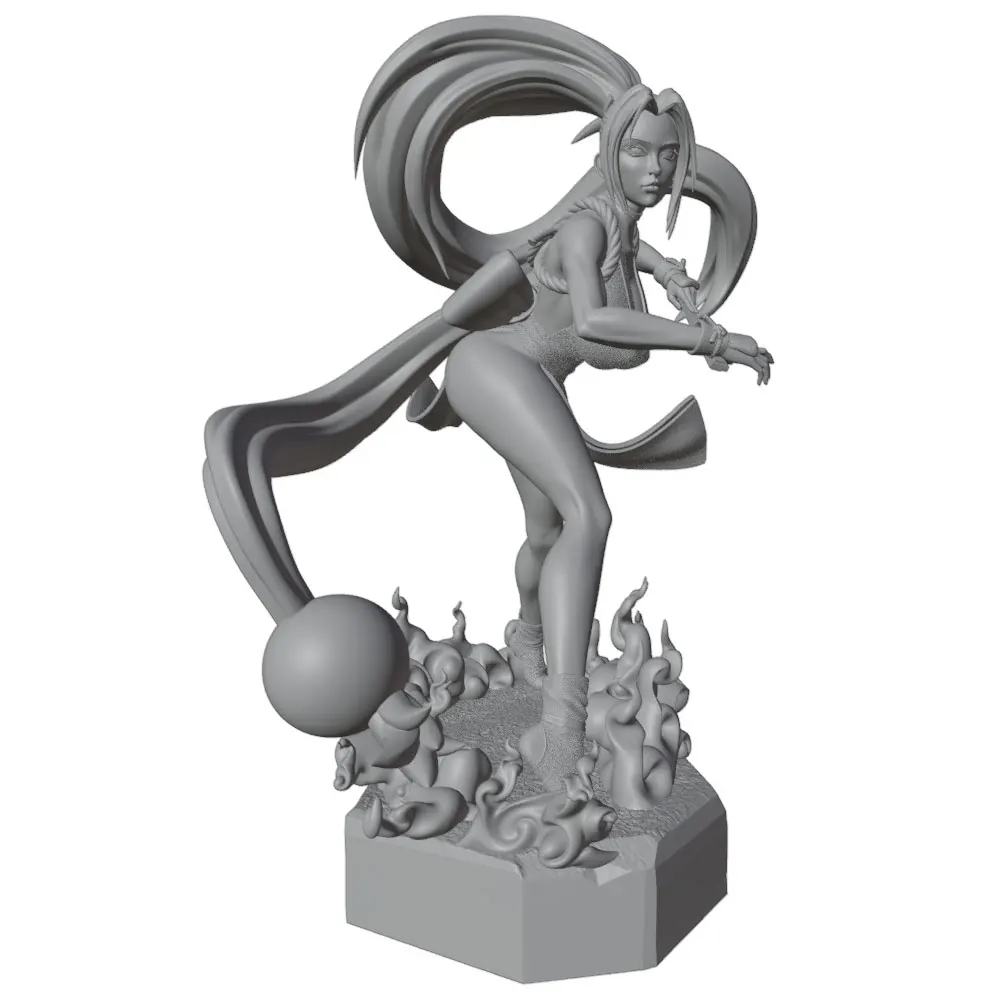 Detalle de la figura de resina impresa en 3D