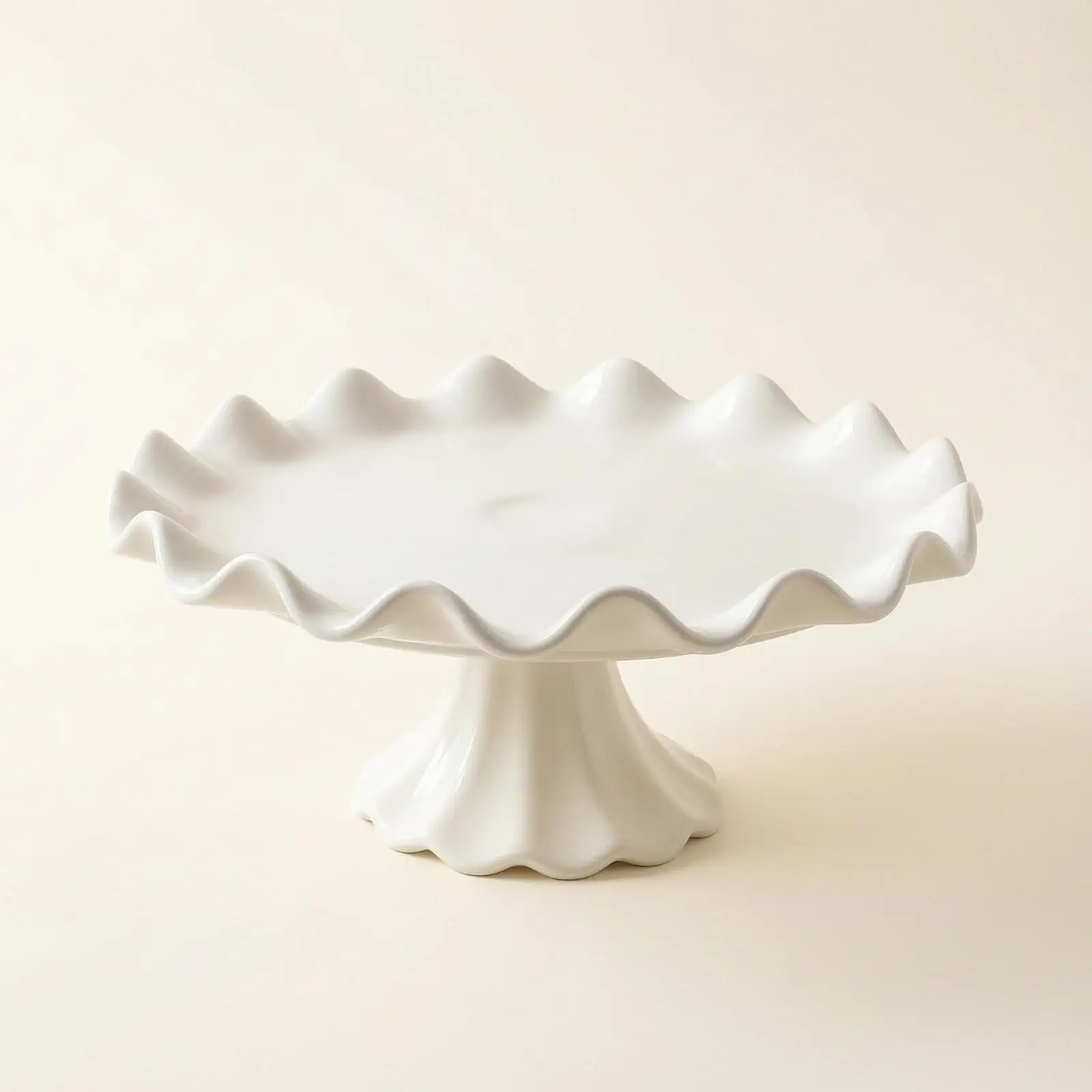 Soporte pastel blanco cerámico – Pedestal para tartas y postres