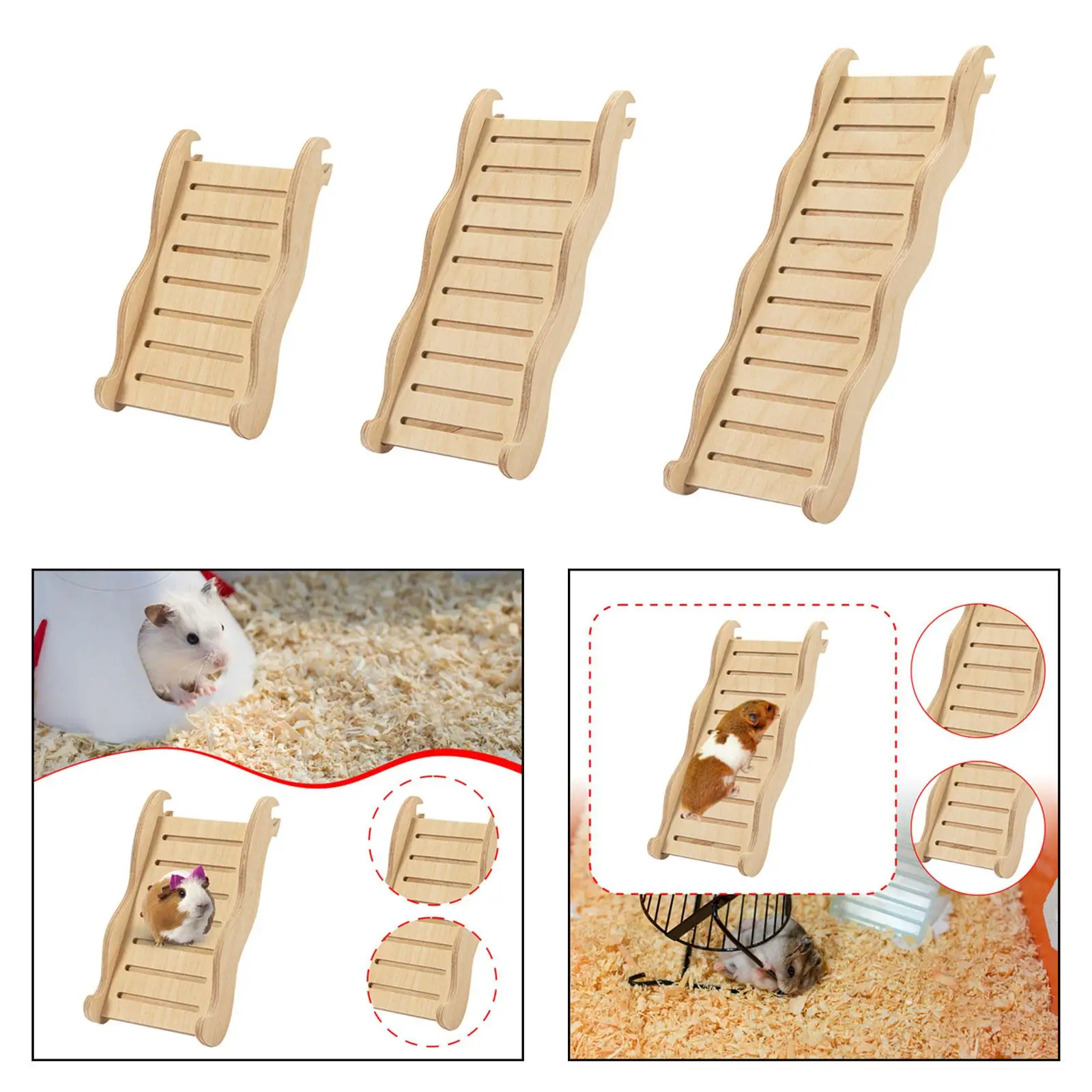 Escalera de madera para hámster: puente para trepar y entrenar - imagen 3