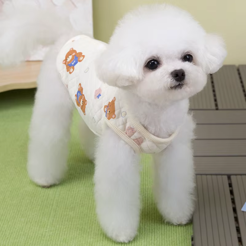 Chaqueta cálida con estampado de oso para perro Bichon y gatos - imagen 4
