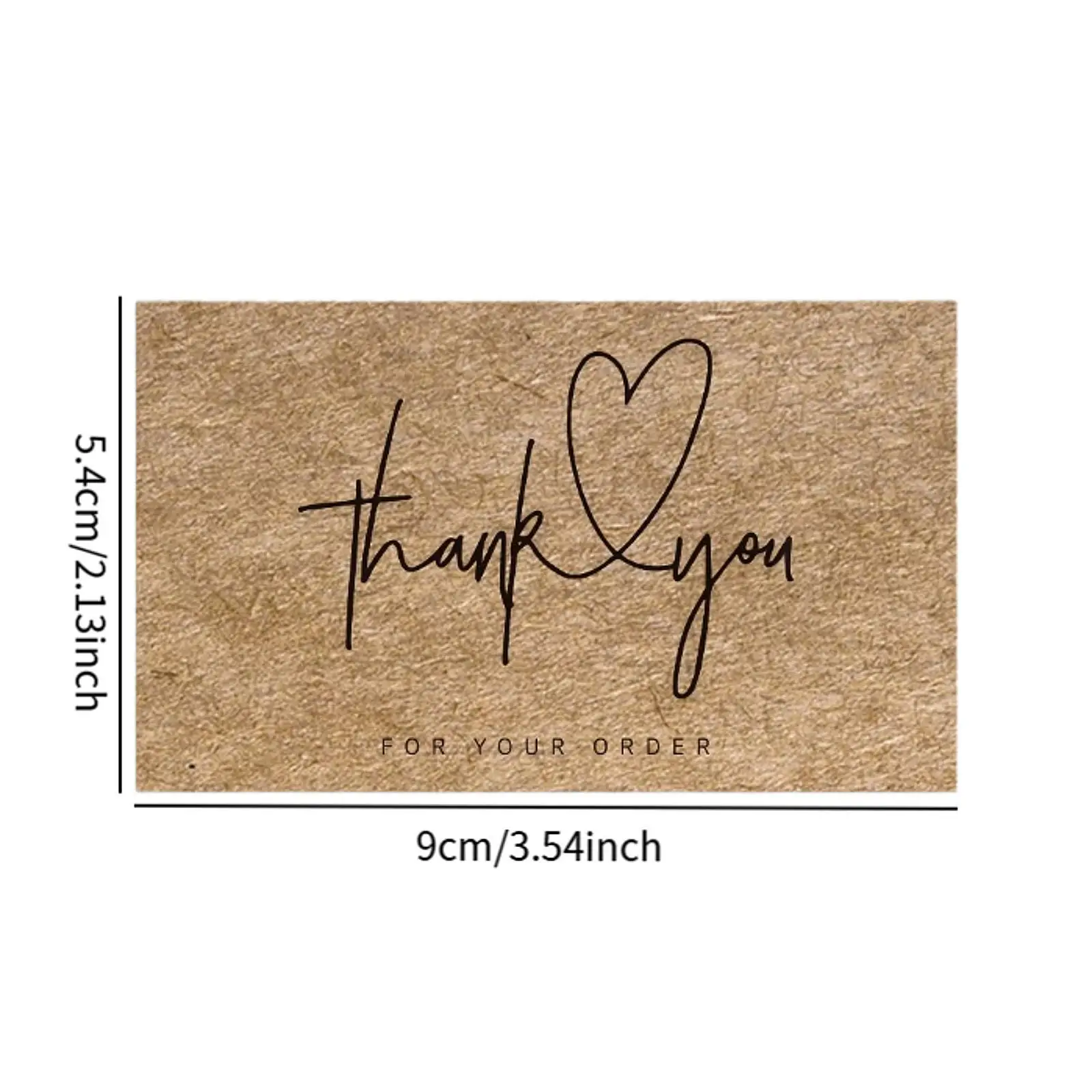 Tarjetas Mini Kraft de agradecimiento para bodas y cumpleaños