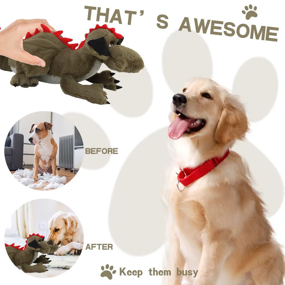 Juguete de peluche suave para perros cachorros con corazón de dragón - imagen 5