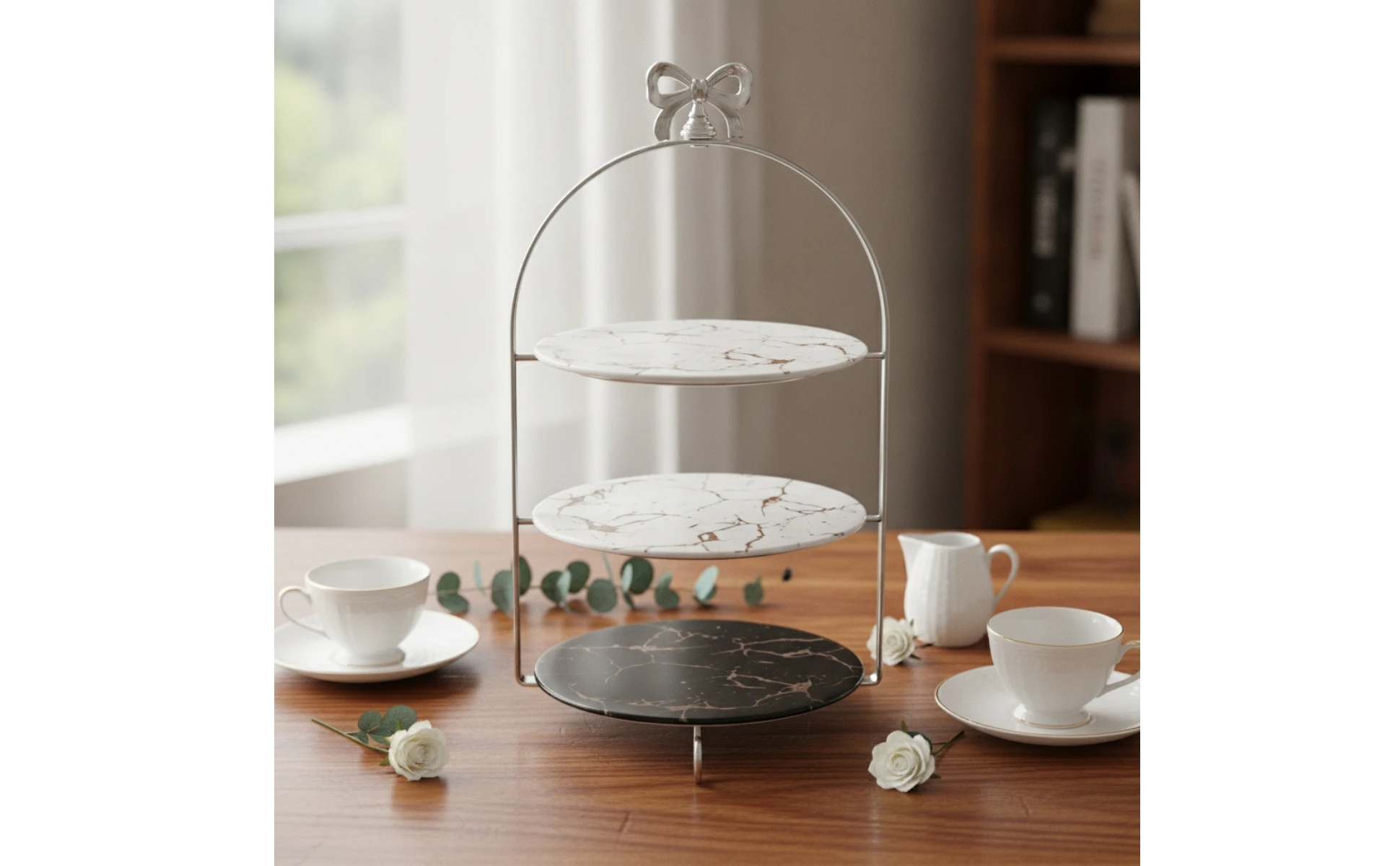 Estructura vertical del soporte decorativo para postres