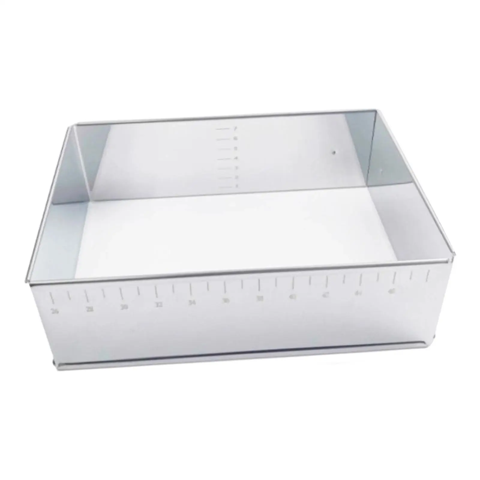 Molde rectangular de acero inoxidable ajustable para hornear tiramisú - imagen 2