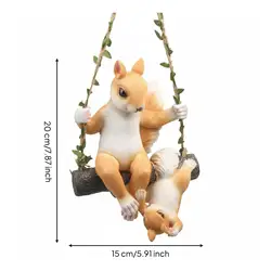 Figura decorativa de ardilla para jardín y exterior