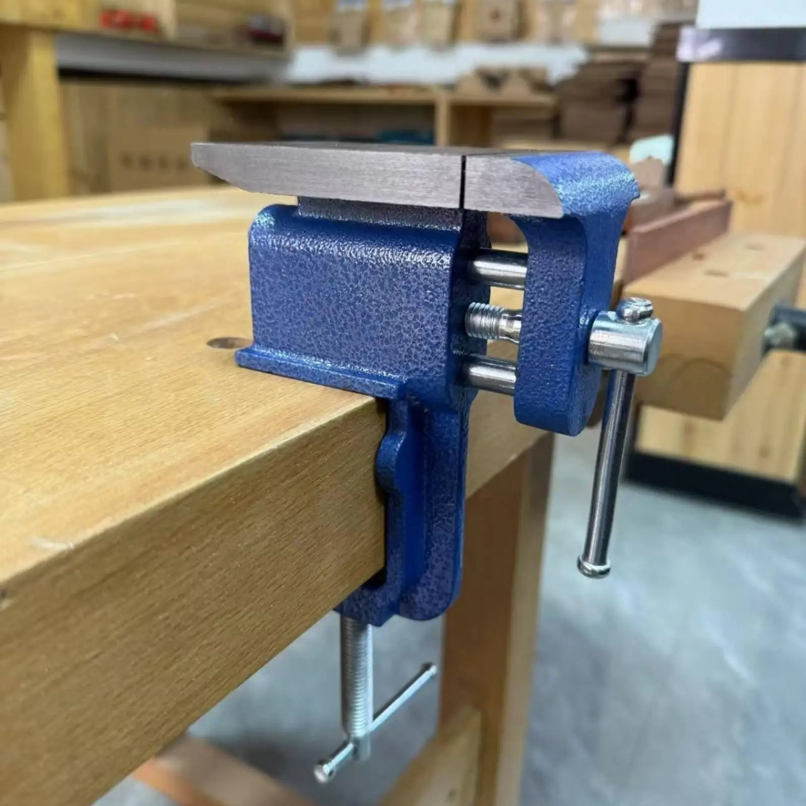 Banco de trabajo mini con prensa de hierro fundido para bricolaje - imagen 4