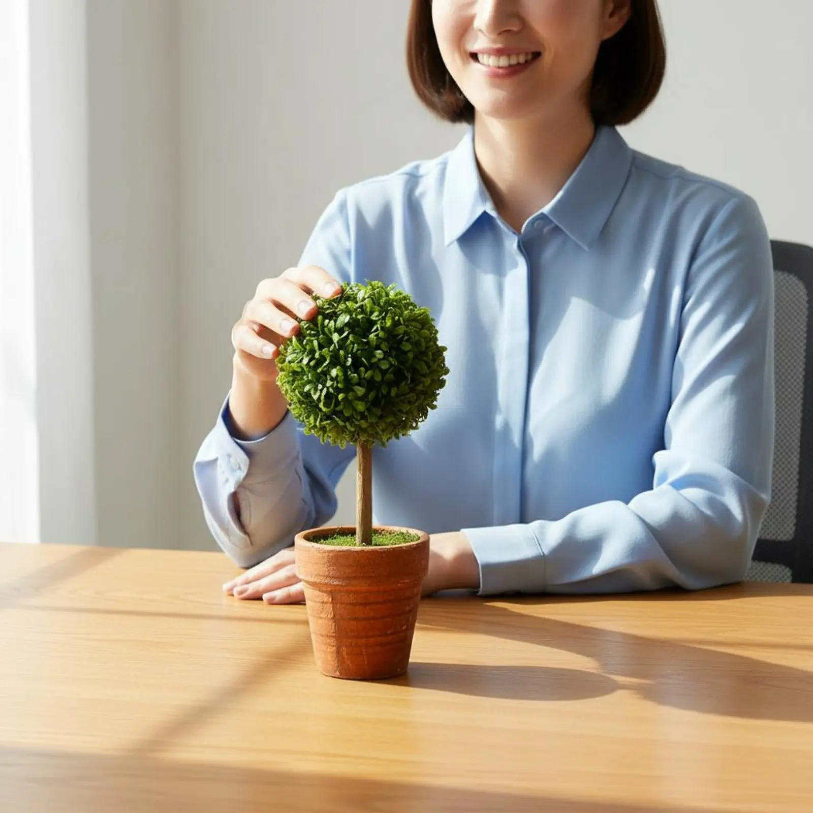 Planta artificial en maceta pequeña, decoración para gatos y perros - imagen 3