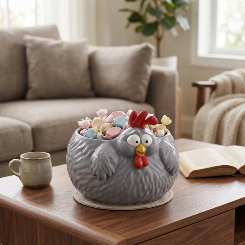 Tazón para servir con forma de gallina - estilo granja