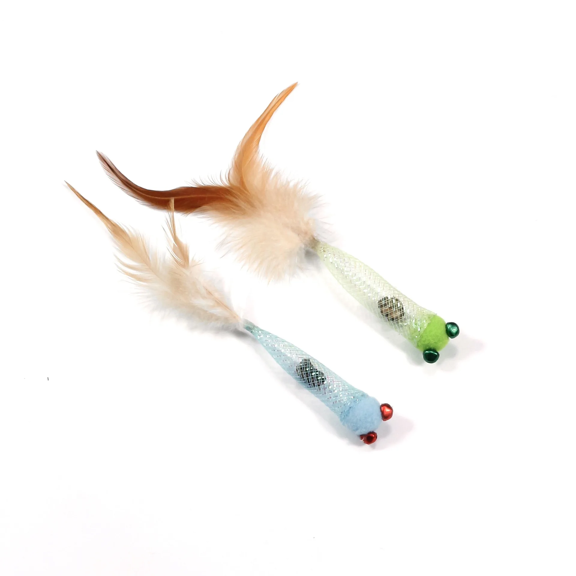 Juguete para gatos con plumas de pez simuladas y campana interactiva - imagen 4