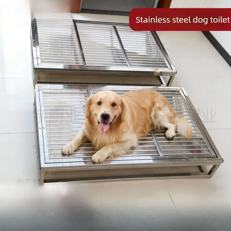 Bandeja sanitaria de acero inoxidable para perros y gatos grandes - imagen 2
