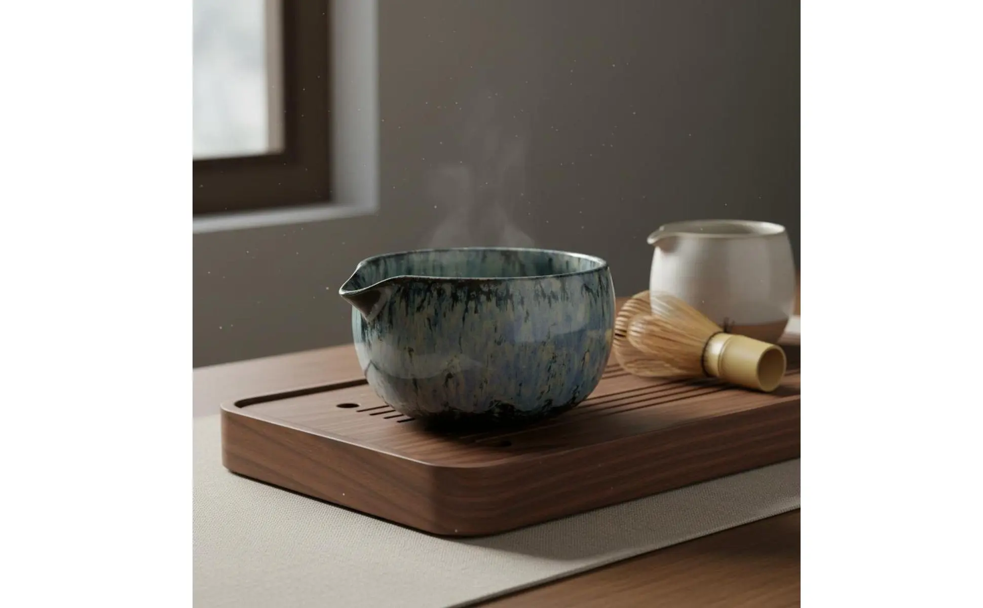 Cuenco matcha con boquilla - detalle