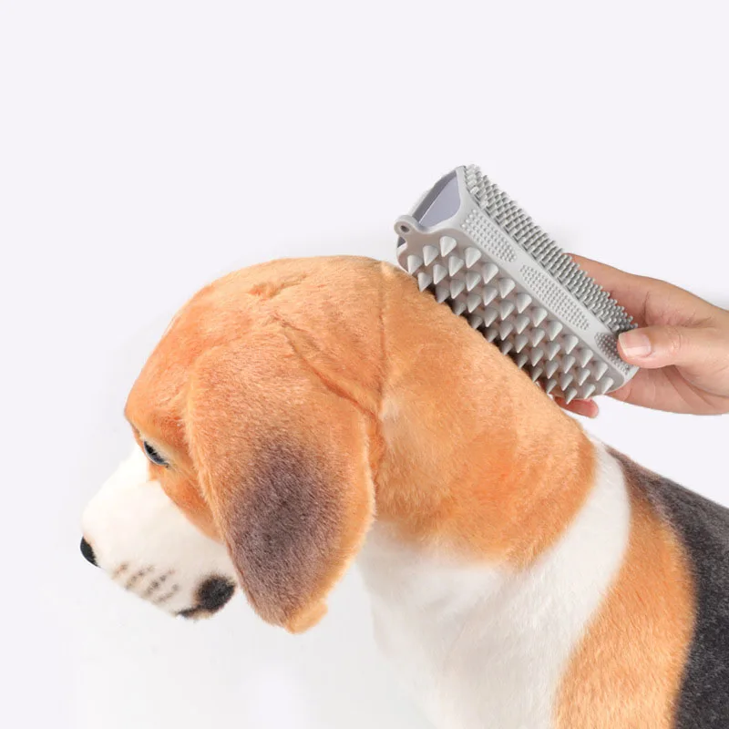 Cepillo para eliminar pelo en perros y gatos, masaje de baño - imagen 3
