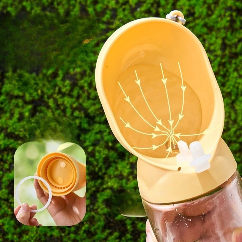 Botella de agua portátil para perros y gatos: tazón viaje exterior - imagen 3