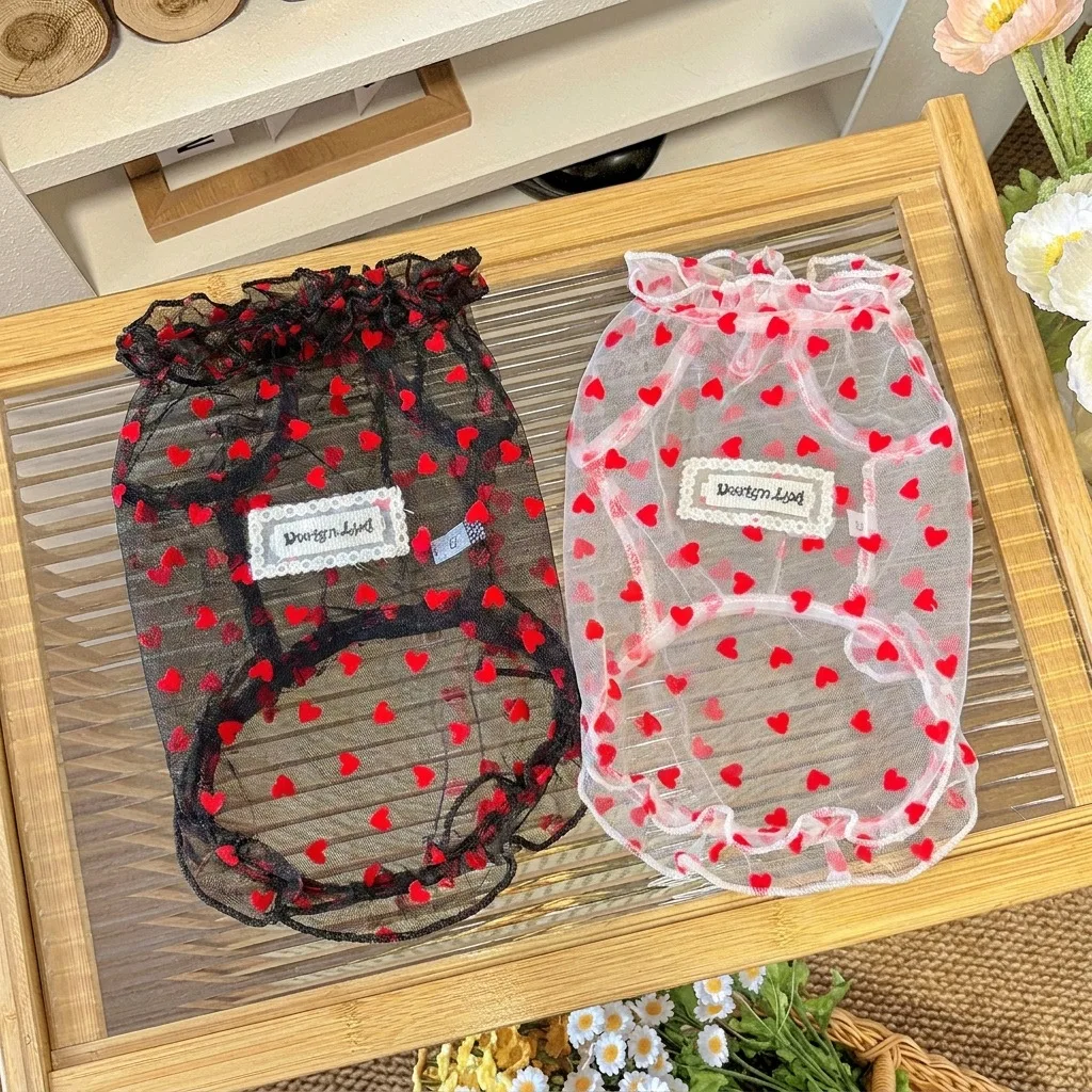 Chaleco solar transpirable para perros y gatos con malla floral - imagen 5