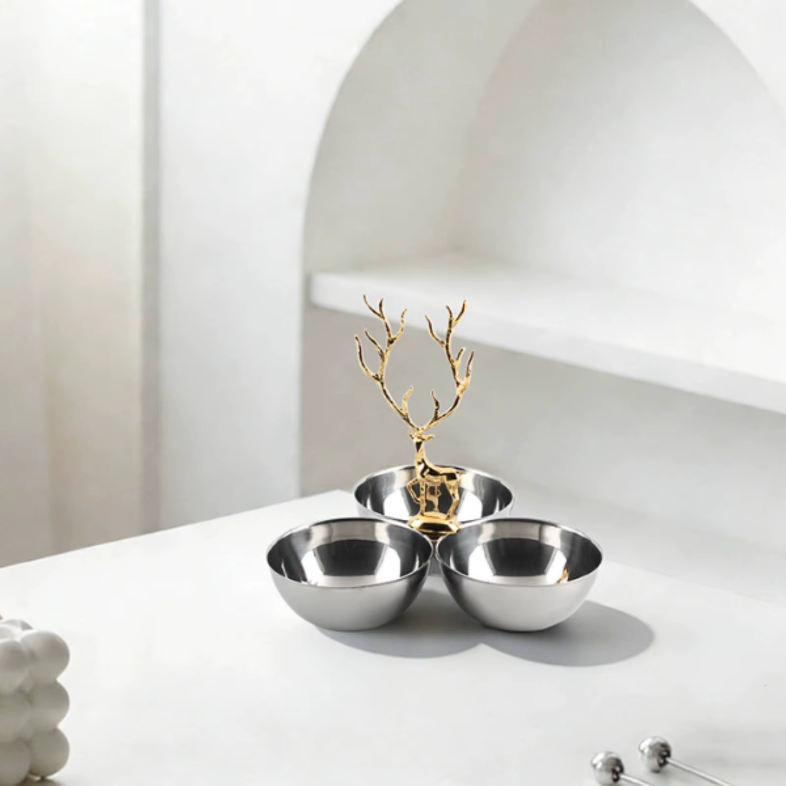 Frutero de Acero Inoxidable para Cocina – Centro de Mesa Plateado - imagen 5